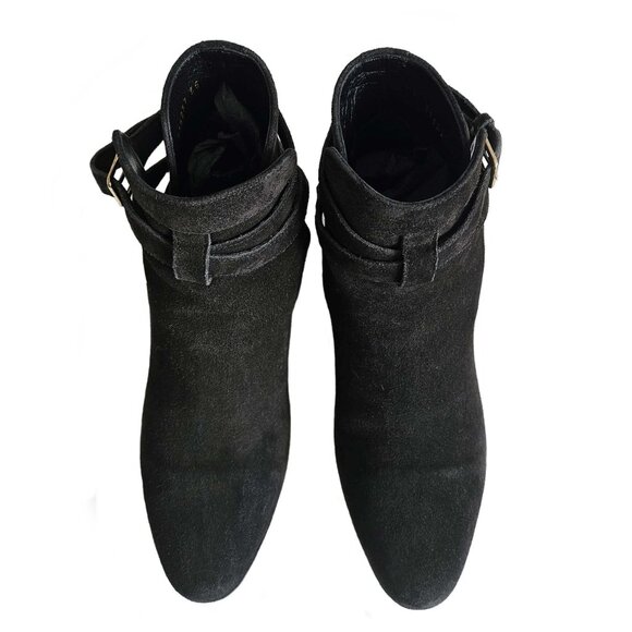 SAINT LAURENT BLACK SUEDE BLAKE JODHPUR ANKLE BOOTS (35) - Picture 2 of 11
